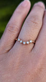 Diamond Curved Crown 5 Stone Shadow Ring