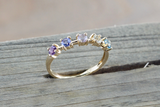 Multi Colored Sapphire 5 Gemstone Ring ASPBR010062