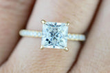 Ondrea Floating Diamond Hidden Under Halo Diamond Engagement Ring M3074